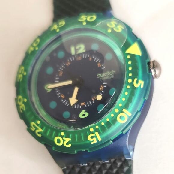 Swatch BLUE MOON SDN100 1991 Scuba Watch New old stock - Picture 3 of 9